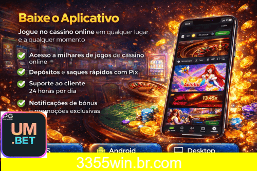 Aplicativo móvel 3355WIN para iOS e Android